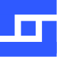 Blue geometric icon